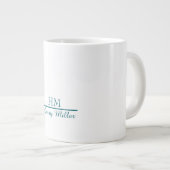 Personalisierte Monogramm-Tasse - Benutzerdefinier Jumbo-Tasse (Vorderseite Rechts)