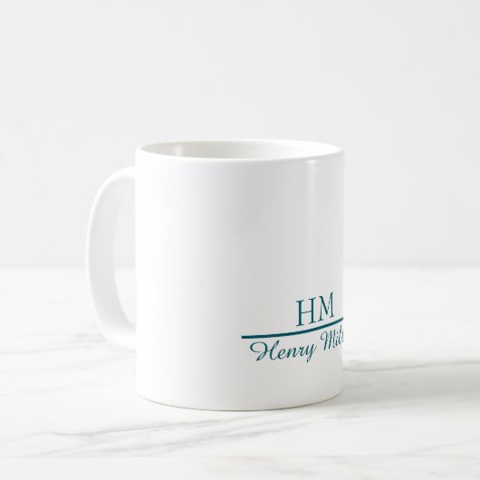 Personalisierte Monogramm-Tasse - Benutzerdefinier Kaffeetasse (Vorderseite Links)