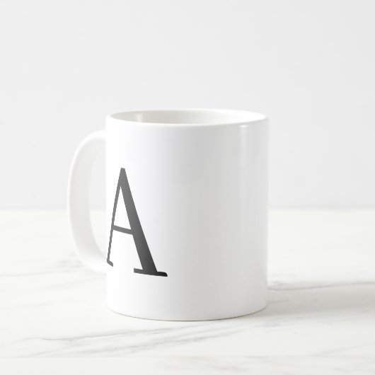 Personalisierte Monogramm-Tasse - Briefkaffee m Kaffeetasse (Vorderseite Links)
