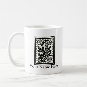 Personalisierte Monogramm-Tasse des Buchstabe-J Kaffeetasse