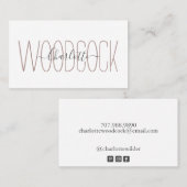 Personalisierte Monogramm-Typografie-Aufrufkarte Visitenkarte (Vorne/Hinten)