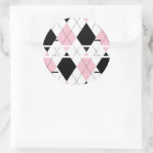 Personalisierte Monogramm-Umschlag Aufkleber rosa  (Tasche)