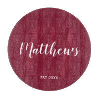 Personalisierte Monogramm und Familienname Burgund