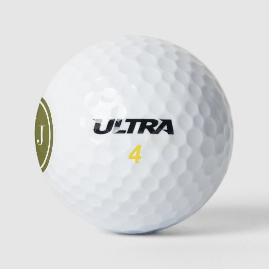 Personalisierte Monogramm- und Holzrahmen Golfball (Logo)