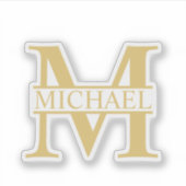 Personalisierte Monogramm und Name Aufkleber (Vorderseite)