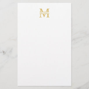 Personalisierte Monogramm und Name Briefpapier