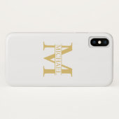 Personalisierte Monogramm und Name Case-Mate iPhone Hülle (Rückseite (Horizontal))