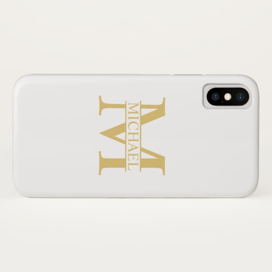Personalisierte Monogramm und Name Case-Mate iPhone Hülle (Rückseite (Horizontal))