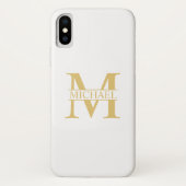 Personalisierte Monogramm und Name Case-Mate iPhone Hülle (Rückseite)