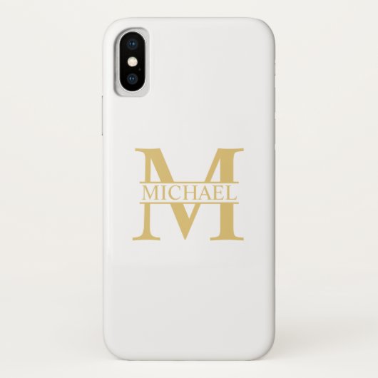 Personalisierte Monogramm und Name Case-Mate iPhone Hülle (Rückseite)