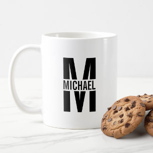 Personalisierte Monogramm und Name Coffee Tasse