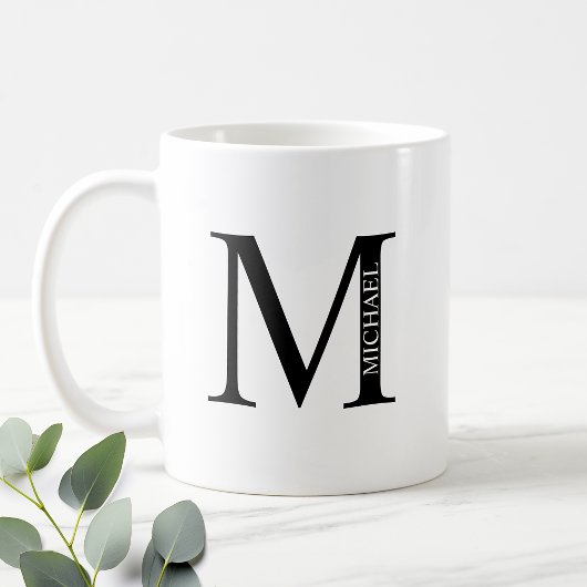 Personalisierte Monogramm und Name Coffee Tasse