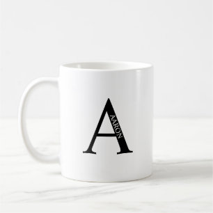 Personalisierte Monogramm und Name Coffee Tasse