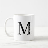 Personalisierte Monogramm und Name Coffee Tasse (Links)