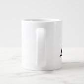 Personalisierte Monogramm und Name Giant Coffee Ta Jumbo-Tasse (Rückseite)