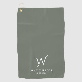 Personalisierte Monogramm und Name Go Golfhandtuch