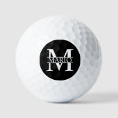 Personalisierte Monogramm und Name Gol Golfball (Vorderseite)