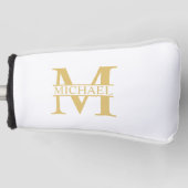 Personalisierte Monogramm und Name Golf Headcover (Vorderseite)