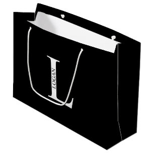Personalisierte Monogramm und Name große Geschenkt Geschenktüte