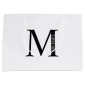 Personalisierte Monogramm und Name große Geschenkt Geschenktüte (Vorderseite)