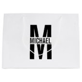 Personalisierte Monogramm und Name große Geschenkt Geschenktüte (Vorderseite)