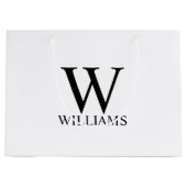 Personalisierte Monogramm und Name große Geschenkt Geschenktüte (Vorderseite)
