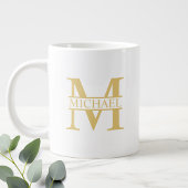 Personalisierte Monogramm und Name Jumbo-Tasse