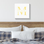 Personalisierte Monogramm und Name Leinwanddruck (Insitu (Schlafzimmer))