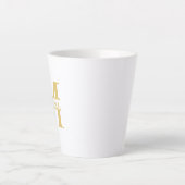 Personalisierte Monogramm und Name Milchtasse (Vorderseite)