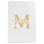 Personalisierte Monogramm und Name Mittlere Geschenktüte (Vorderseite)