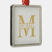 Personalisierte Monogramm und Name Ornament Aus Metall (Rechts)