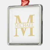 Personalisierte Monogramm und Name Ornament Aus Metall (Links)