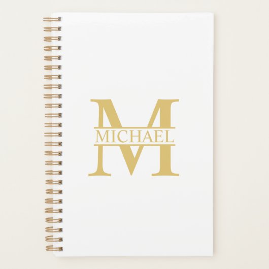 Personalisierte Monogramm und Name Planer (Vorderseite)