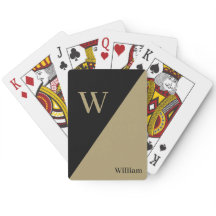 Personalisierte Monogramm und Name Schwarz und Gol