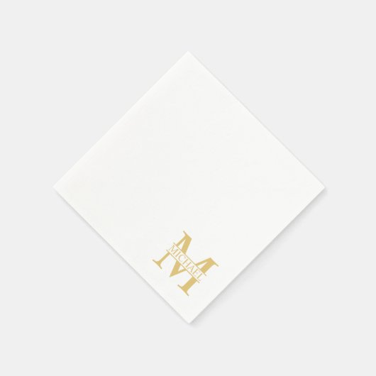Personalisierte Monogramm und Name Serviette (Ecke)