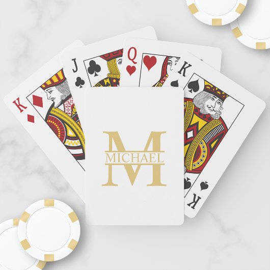 Personalisierte Monogramm und Name Spielkarten