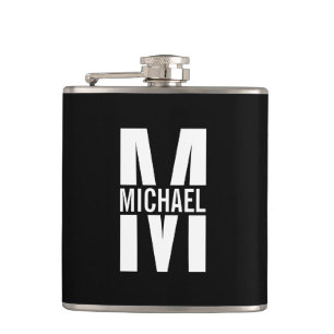 Personalisierte Monogramm- und Namens-Flasche Flachmann