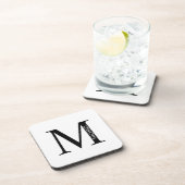 Personalisierte Monogramm- und Namens-Getränkekart Getränkeuntersetzer (Rechte Seite)