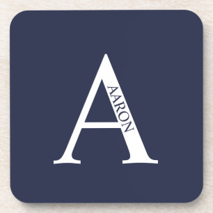 Personalisierte Monogramm- und Namens-Getränkekart Getränkeuntersetzer