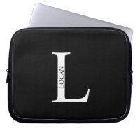 Personalisierte Monogramm- und Namens-Laptop-Hülle