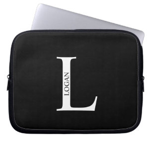 Personalisierte Monogramm- und Namens-Laptop-Hülle Laptopschutzhülle