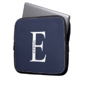 Personalisierte Monogramm- und Namens-Laptop-Hülle Laptopschutzhülle (Vorderseite Links)