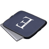 Personalisierte Monogramm- und Namens-Laptop-Hülle Laptopschutzhülle (Vorne Knopf)