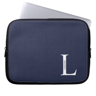 Personalisierte Monogramm- und Namens-Laptop-Hülle Laptopschutzhülle