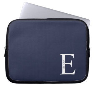 Personalisierte Monogramm- und Namens-Laptoptasche Laptopschutzhülle