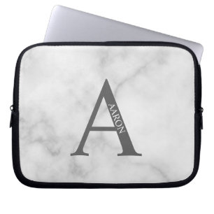 Personalisierte Monogramm- und Namens-Laptoptasche Laptopschutzhülle