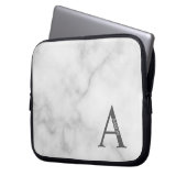 Personalisierte Monogramm- und Namens-Laptoptasche Laptopschutzhülle (Vorderseite Links)