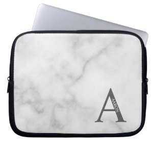 Personalisierte Monogramm- und Namens-Laptoptasche Laptopschutzhülle