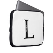 Personalisierte Monogramm- und Namens-Laptoptasche Laptopschutzhülle (Vorne Rechts)