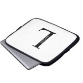 Personalisierte Monogramm- und Namens-Laptoptasche Laptopschutzhülle (Vorne Knopf)